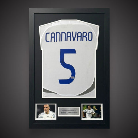 Fabio Cannavaro Hand Signed And Framed Real Madrid Football Shirt £2990
