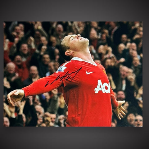 Manchester United Wayne Rooney Hand Signed 16x12 Size Photograph With COA £39.990