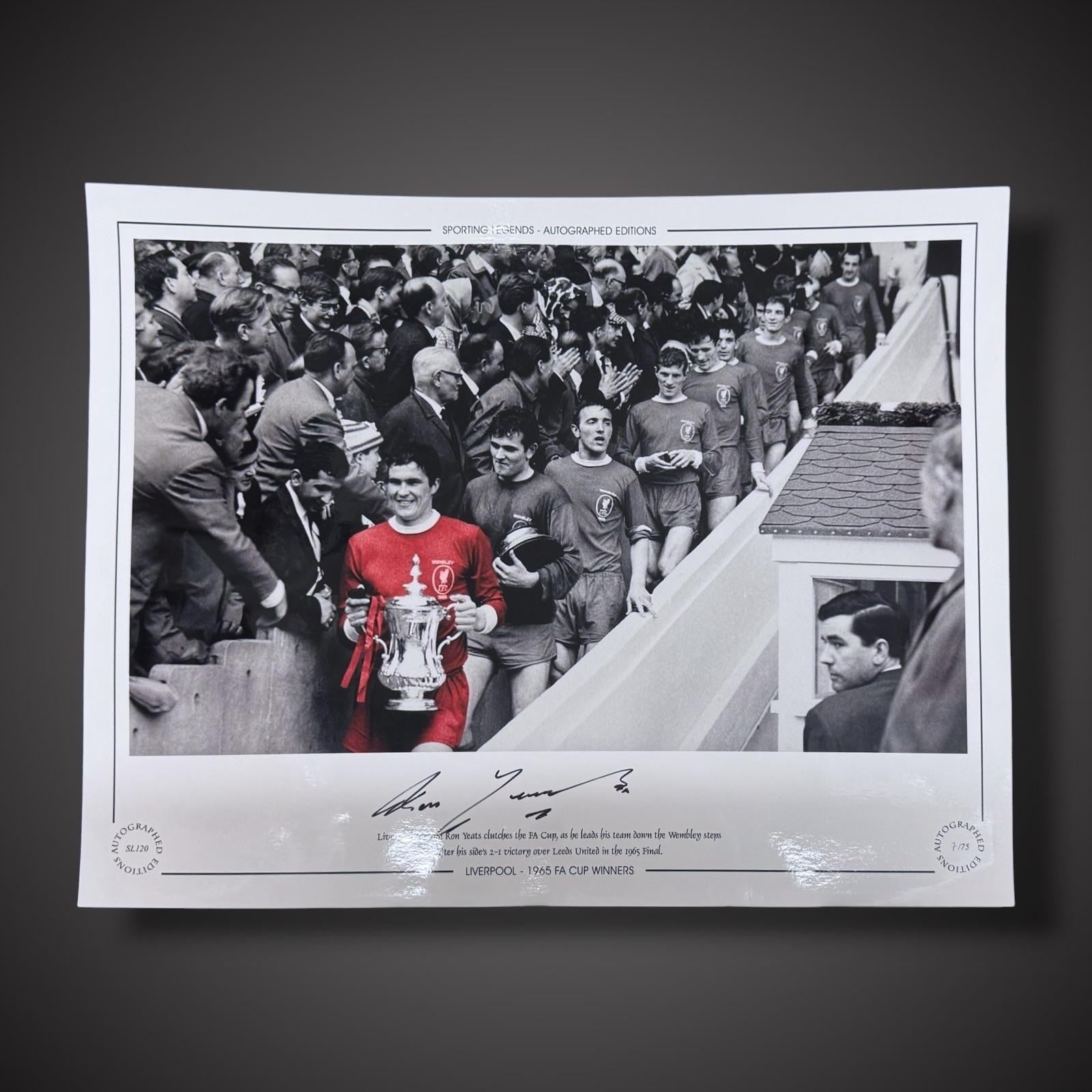 Ron Yeats Hand Signed Liverpool 1965 Football Photo £29.99 With COA0