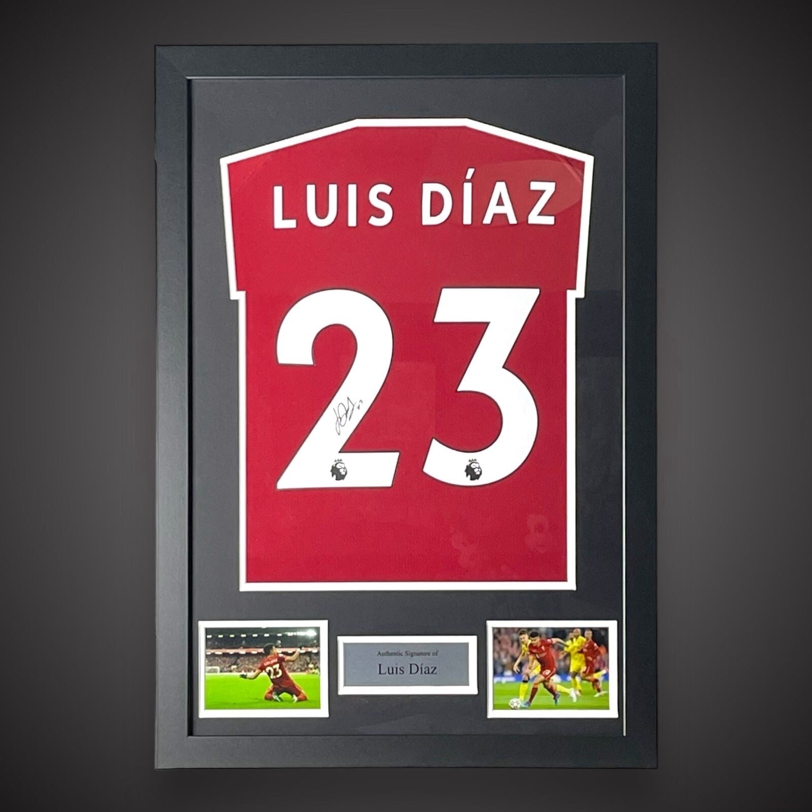 Framed Luis Diaz Hand Signed Liverpool Football Shirt With Coa COA £2200