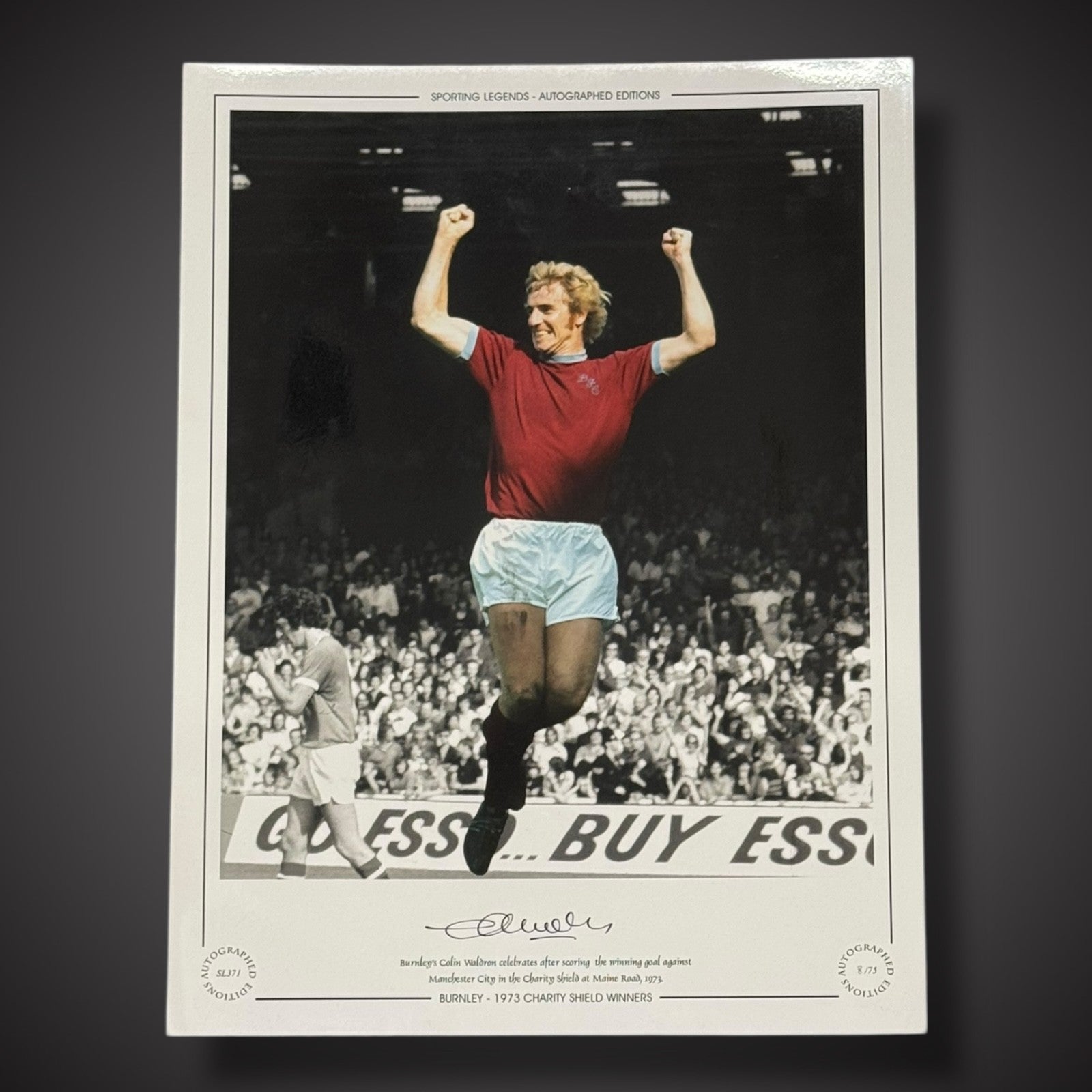 FRAMED Colin Waldron Signed Burnley 1973 Photo £451