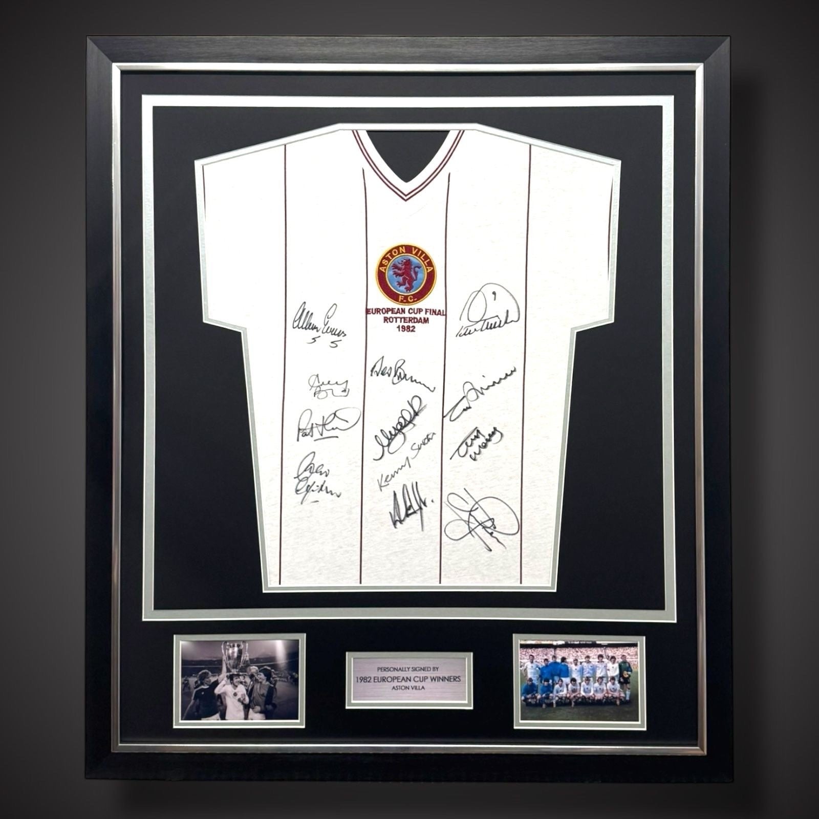 Deluxe Framed Aston Villa 1982 European Cup Final Shirt Signed By 12 £3890