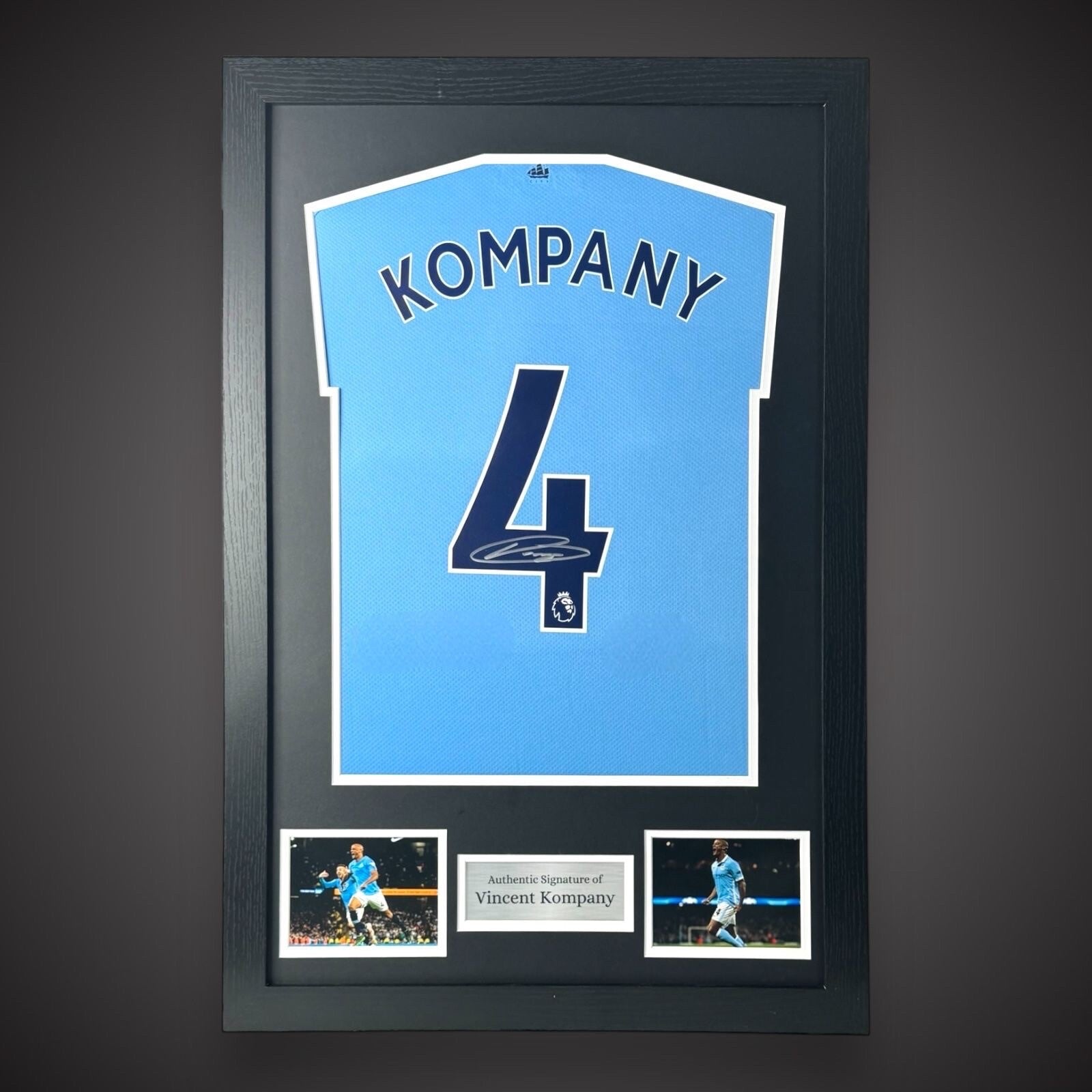 Vincent Kompany Legendary Manchester City Framed Signed Shirt £299COA0
