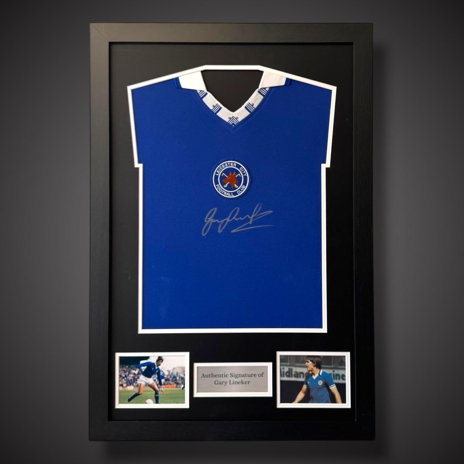 Framed Gary Lineker Hand Signed Leicester City Football Shirt With COA £2750