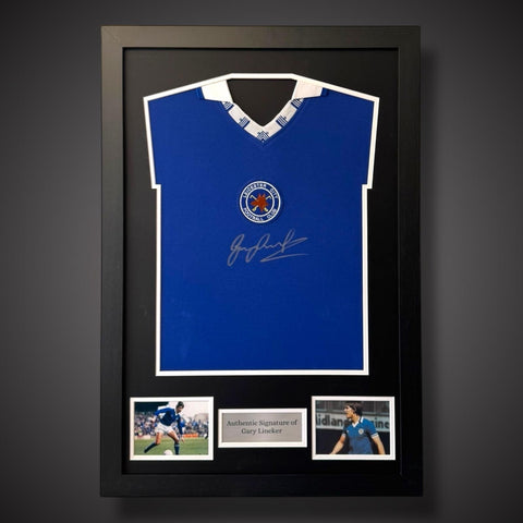 Framed Gary Lineker Hand Signed Leicester City Football Shirt With COA £2750