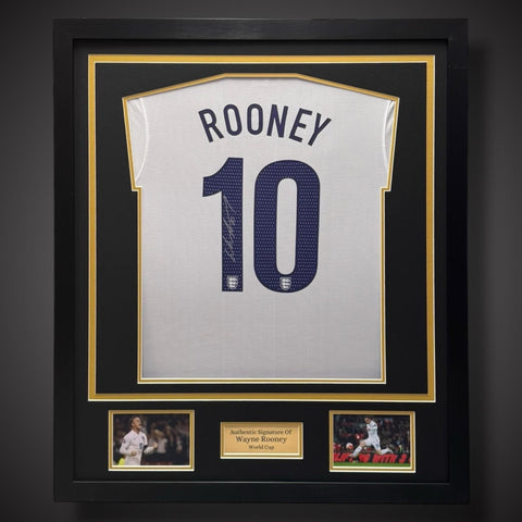Wayne Rooney Hand Signed Deluxe Framed England Shirt-  World Cup- £2490