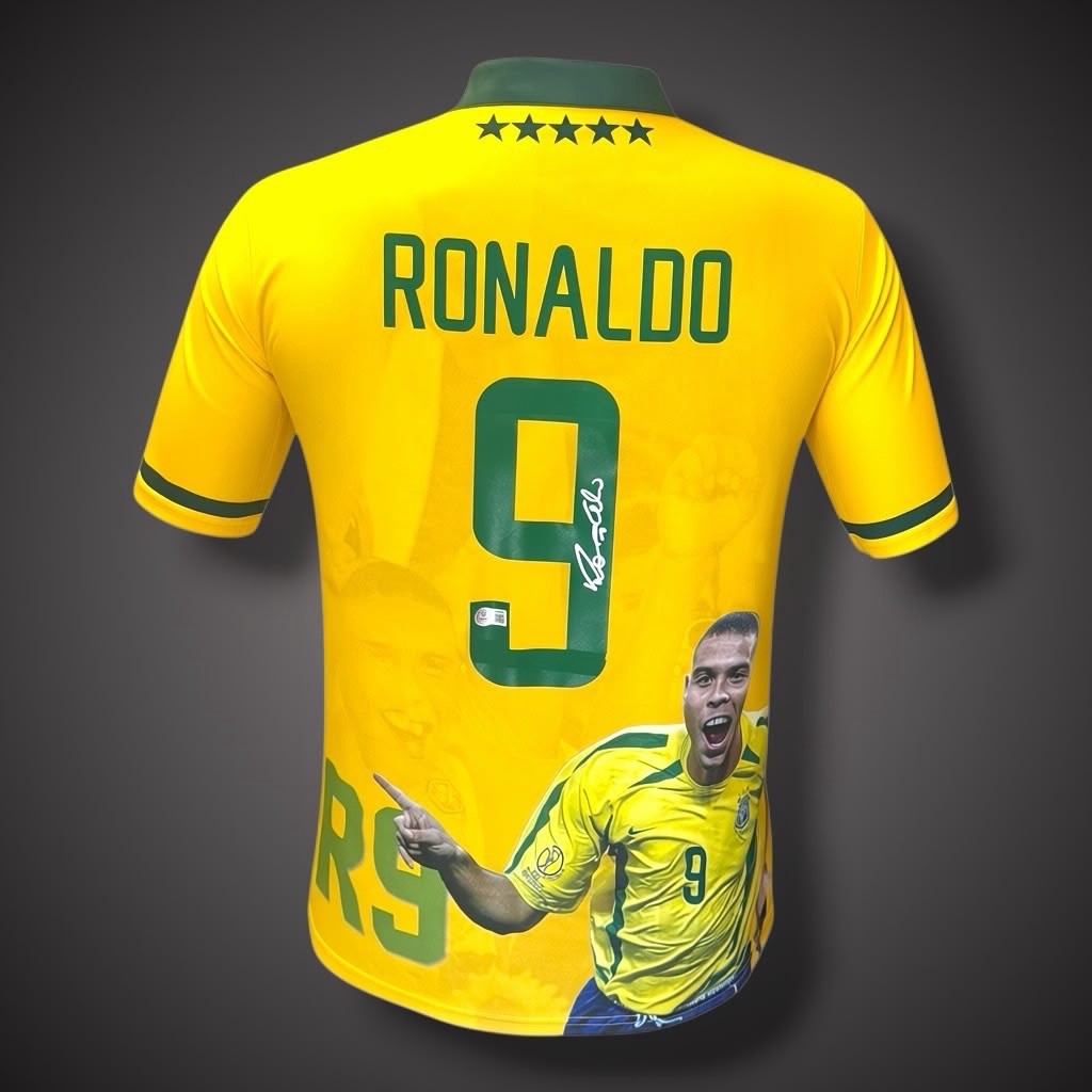 Ronaldo R9 Hand Signed Brazil  Shirt  With Coa £3490