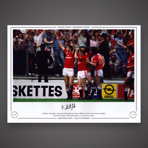 FRAMED Norman Whiteside Manchester United 1985 FA Cup Winners Signed Photo £451