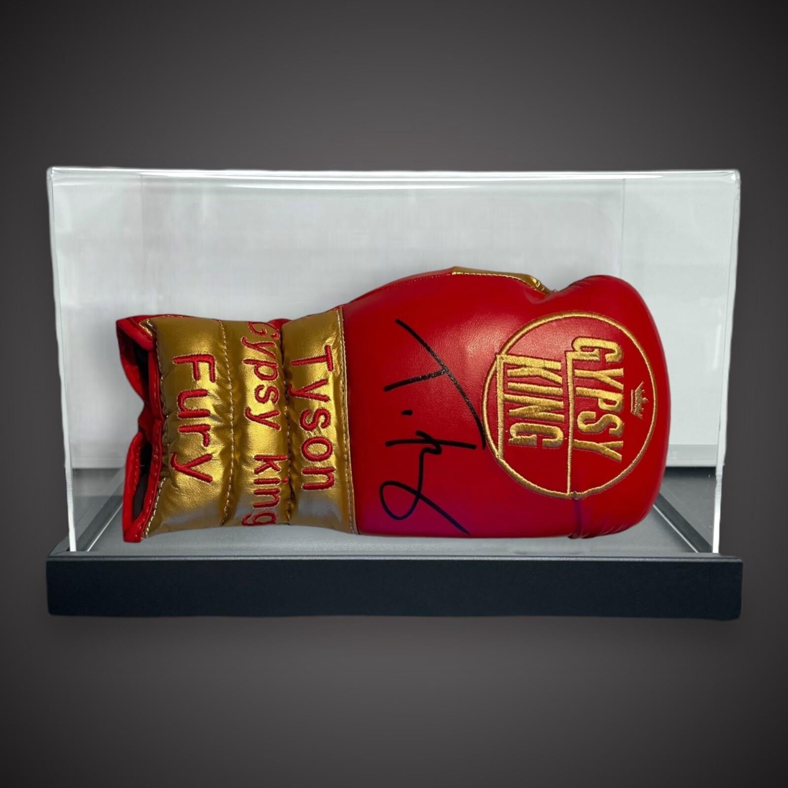 TYSON FURY Hand Signed SPECIAL EDITION Red Glove With  COA £275 In A Case0