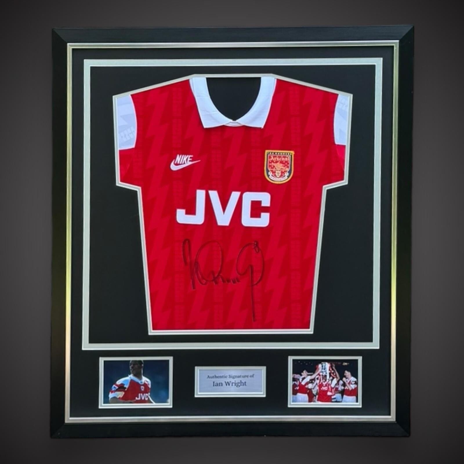 Ian Wright Arsenal Legend Hand Signed & Deluxe Framed Football Shirt £3990