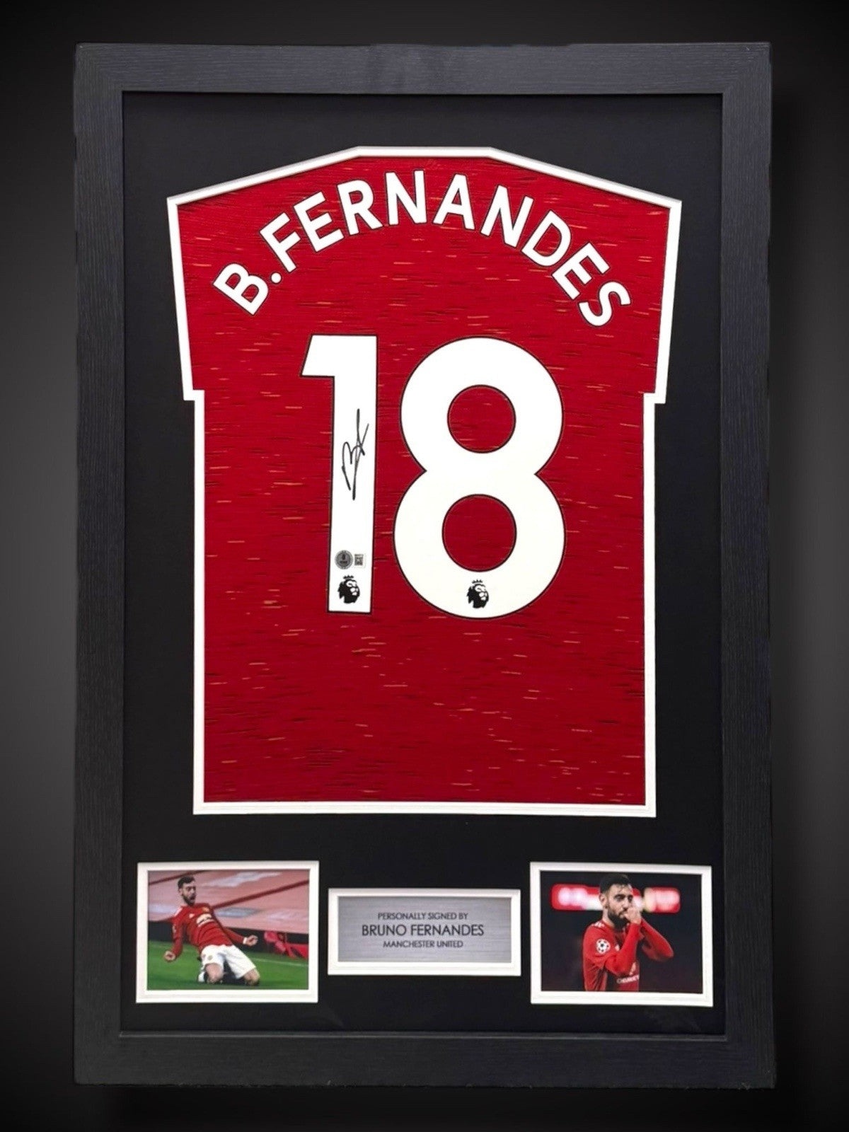 Bruno Fernandes Hand Signed And Framed Manchester United Shirt With COA £2990