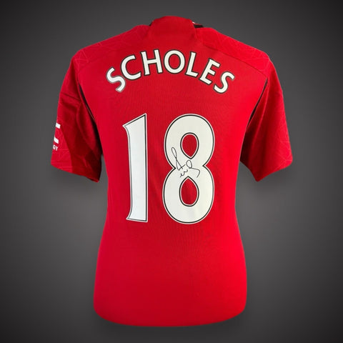 Paul Scholes Hand Signed  Manchester United Football Shirt With COA £1990
