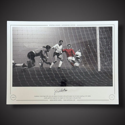 FRAMED MANCHESTER UNITED - 1968 EUROPEAN CUP John Aston Signed Photo £49 16X121