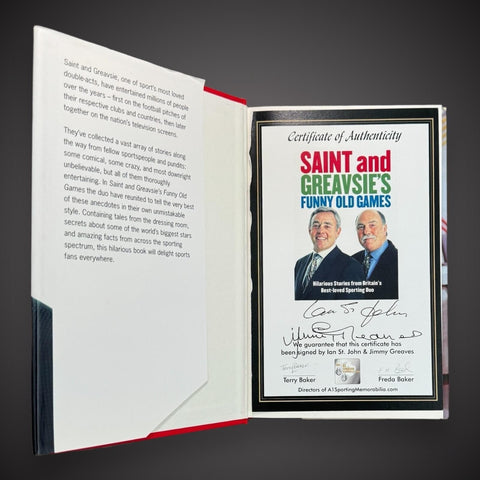 Saint & Greavsie(Jimmy Greaves) Hand Signed By Both Funny Old Games Book £27.501