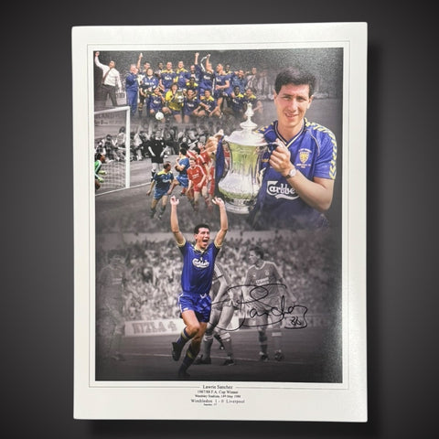 FRAMED Lawrie Sanchez Wimbledon 1 - Liverpool 0 Signed Photo £451