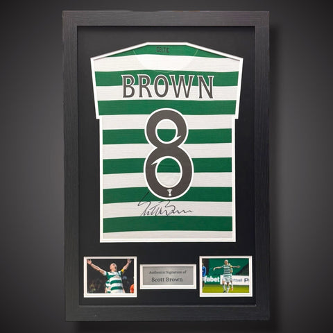 Scott Brown Hand Signed Celtic Framed Football Shirt £215 With COA 0