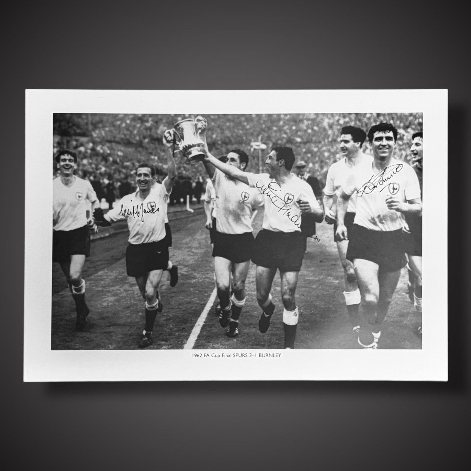 Greaves, Jones, Smith 1962 Fa Cup Final SPURS 3-1 BURNLEY Signed Photo £35 16X230