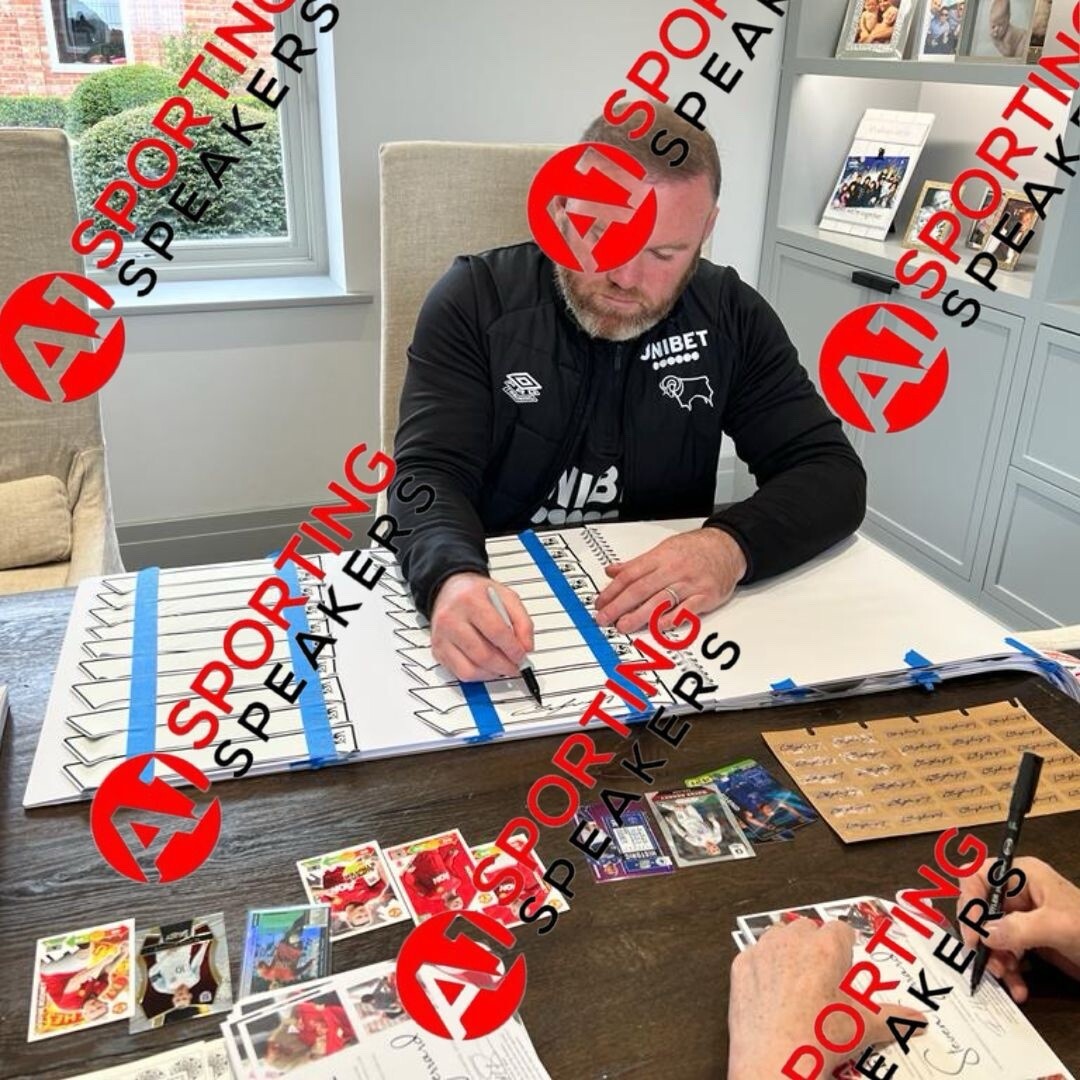 Wayne Rooney Ltd Edition Signed In Gold Stats Football Boot & Acrylic Case £19915