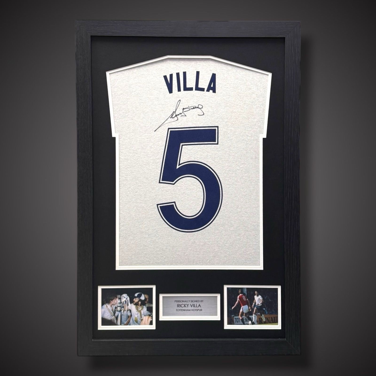 Ricky Villa Hand Signed And Framed Tottenham Hotspur T-Shirt With COA £1750