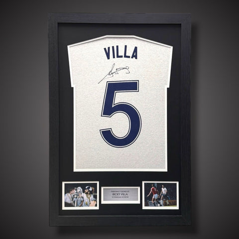 Ricky Villa Hand Signed And Framed Tottenham Hotspur T-Shirt With COA £1750