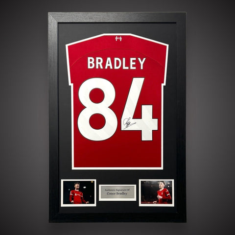 Conor Bradley Liverpool Sensation Signed Framed  Football Shirt £299 With Coa0