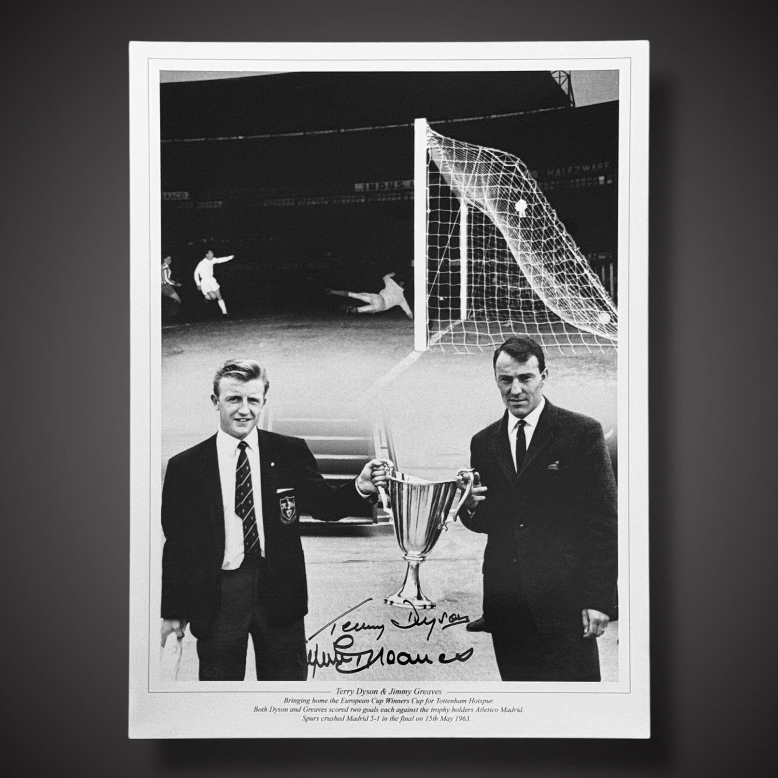 FRAMED Tottenham Hotspur  Signed Photo By Jimmy Greaves & Terry Dyson £49 16X121