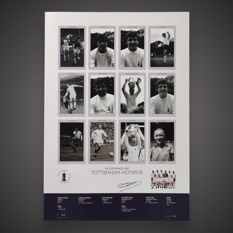 Tottenham Hotspur Late Captain Dave Mackay Signed Spurs Cup Kings Picture £25 A20