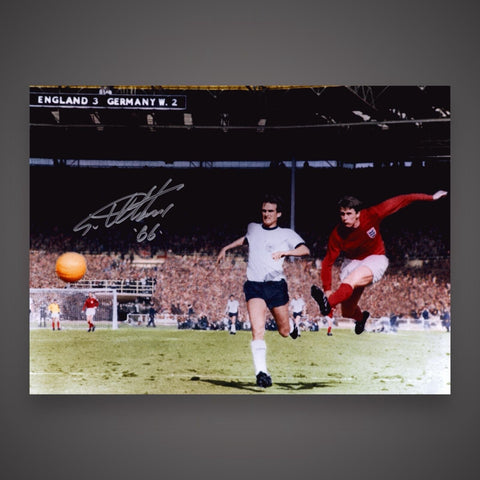 Sir Geoff Hurst Signed Ltd Edition Photo Of Just 66 Signed In Silver 10 For £2000