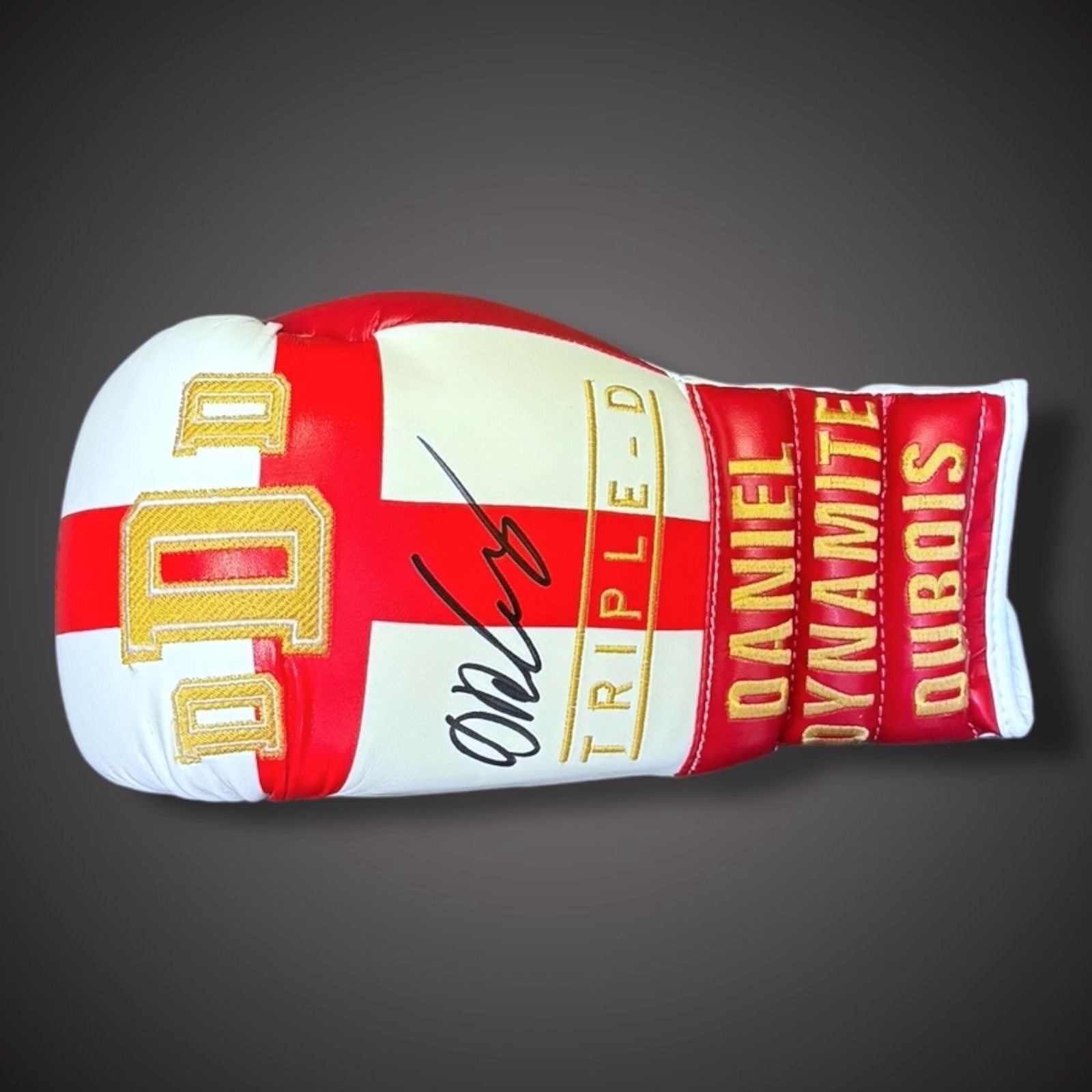 Daniel Dubois Signed Boxing Glove DDD- With COA £125, Red And White0