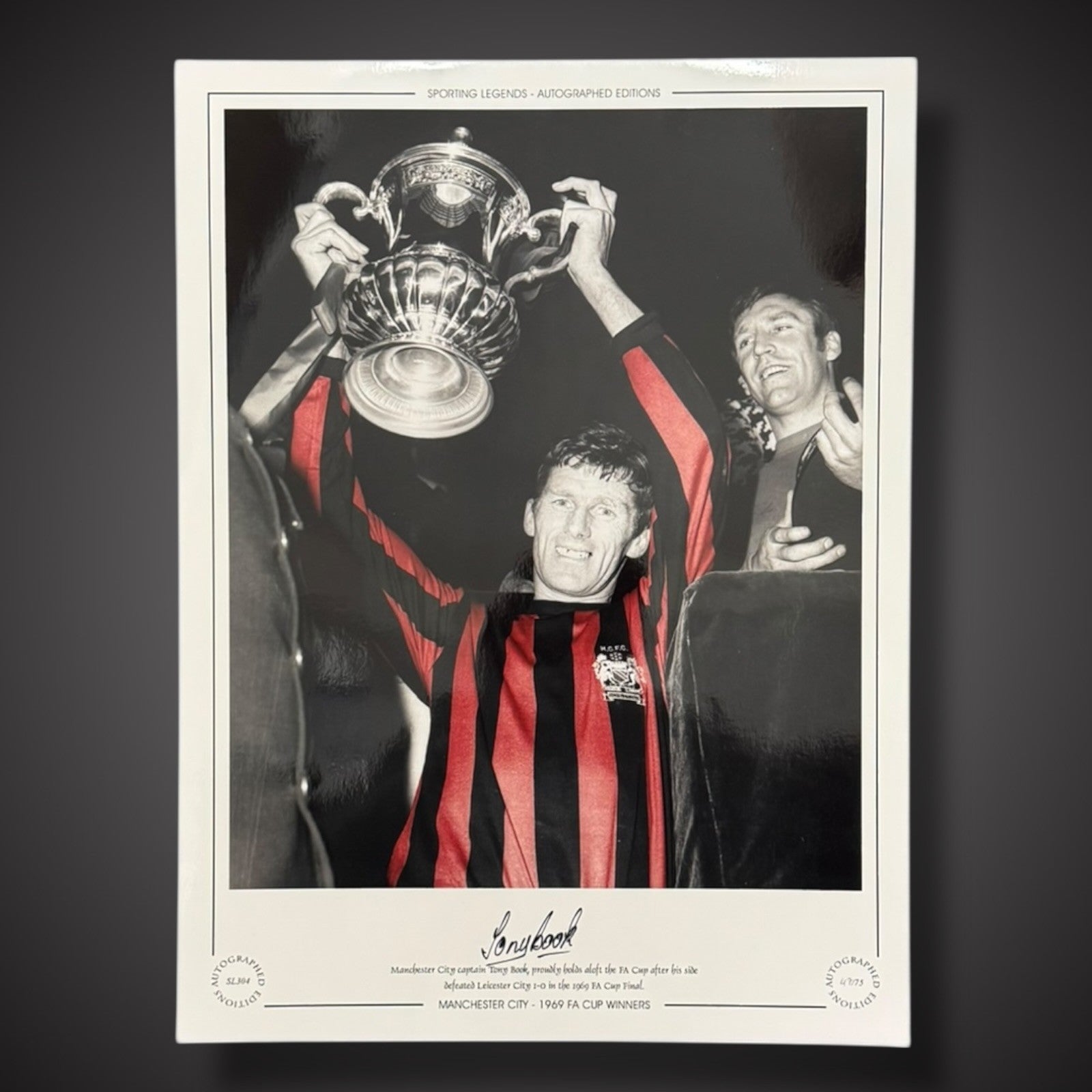 FRAMED Manchester City 1969 FA Cup Winners- Tony Book Signed Photo £451