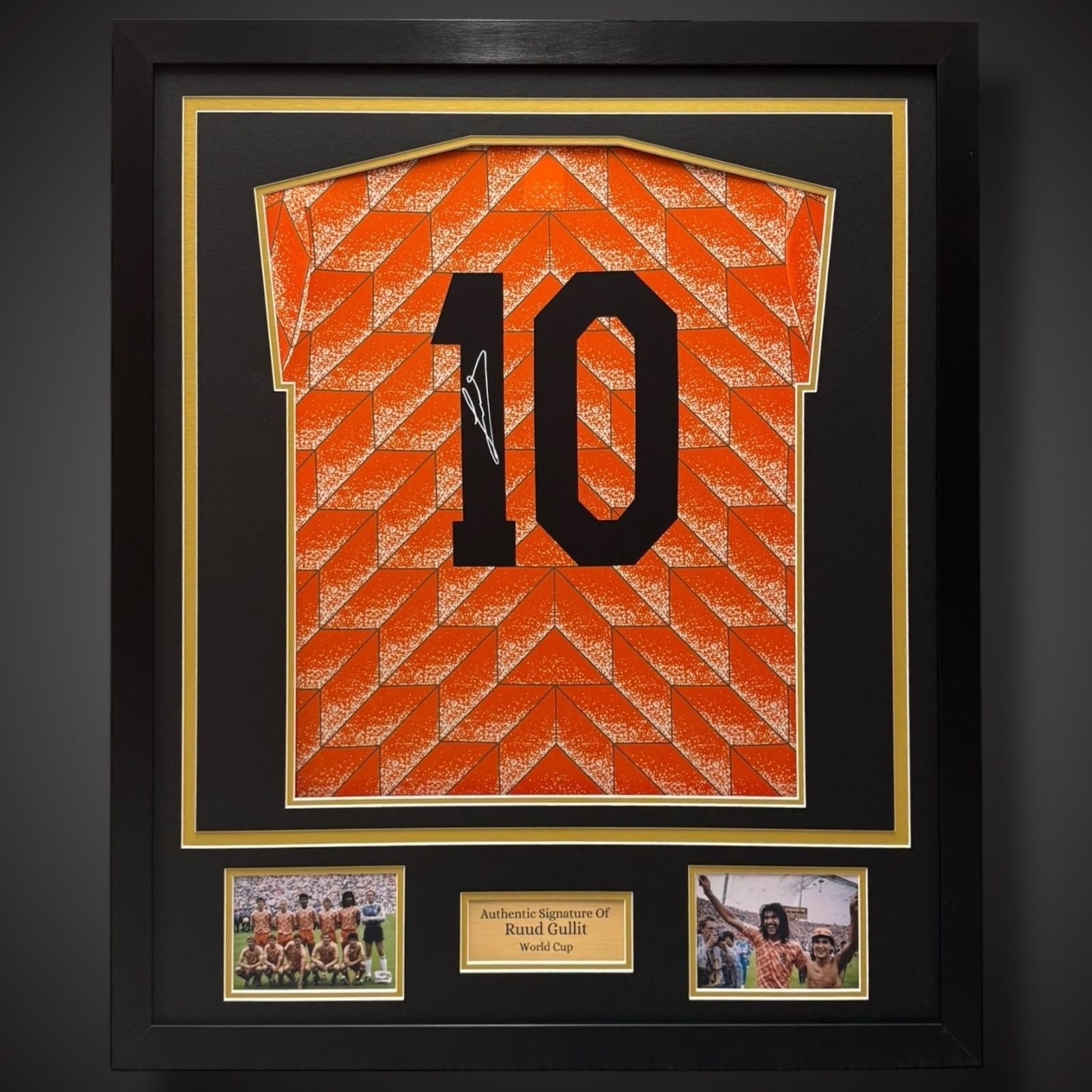 Ruud Gullit Hand Signed & Framed Netherlands Football Shirt - World Cup £4050