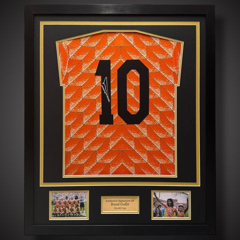 Ruud Gullit Hand Signed & Framed Netherlands Football Shirt - World Cup £4050