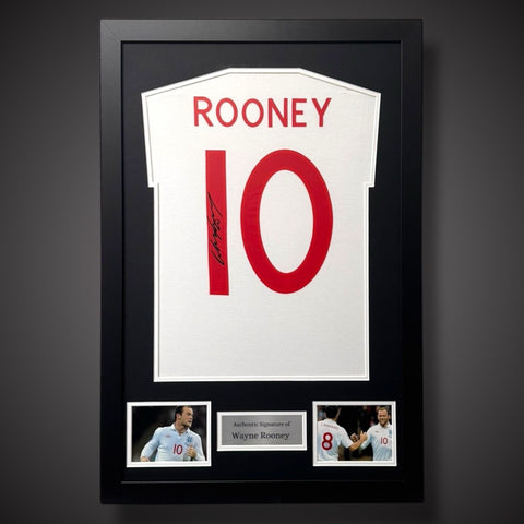 Wayne Rooney Hand Signed 2009/10 Framed England Shirt With COA £1850