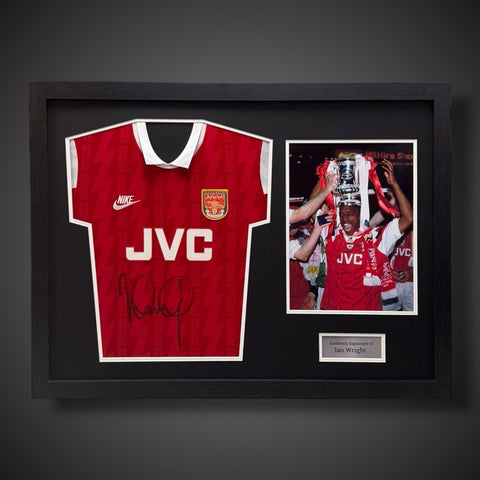 Ian Wright Arsenal Legend Hand Signed And Pano Framed Football Shirt £3250