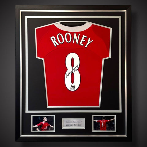 Wayne Rooney Hand Signed 2002-04 Deluxe Framed Manchester United Shirt £2250