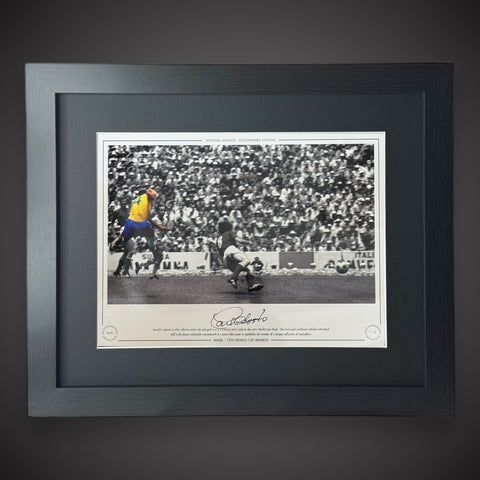Framed Brazil 1970 World Cup Winners The Late Great Carlos Alberto Signed0