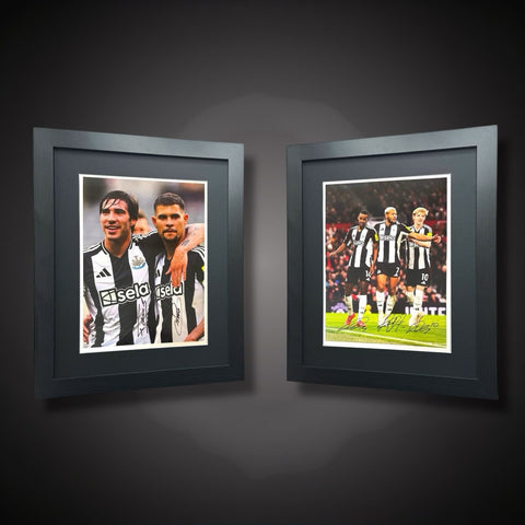 Newcastle- Isak,Joelinton, Bruno G, Tonali, Gordon Signed Framed Photos £3490