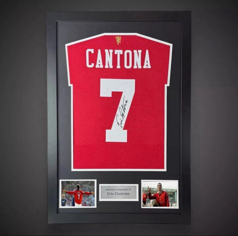 Eric Cantona Hand Signed And Framed Manchester United Shirt £2750