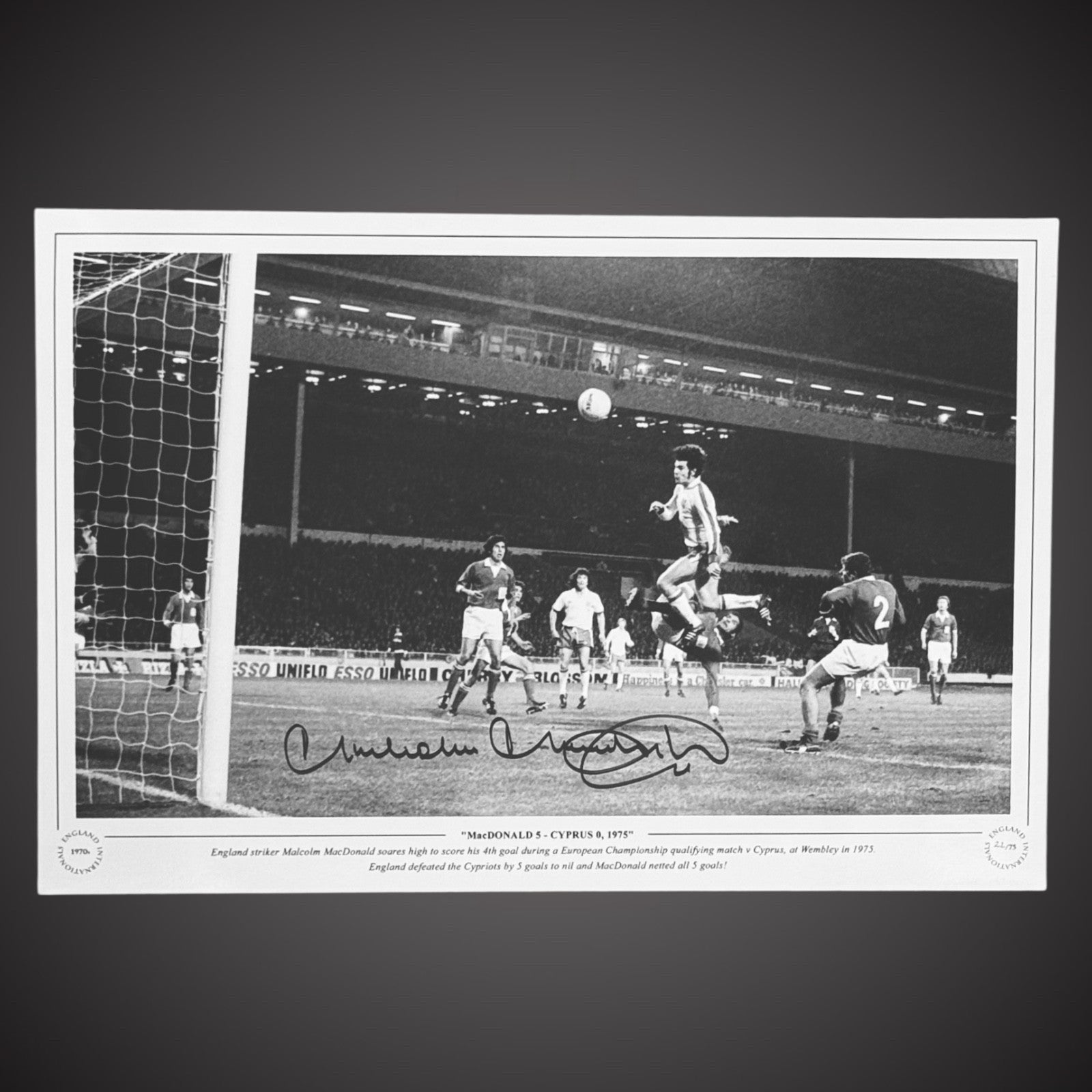 Malcolm MacDonald Fantastic Hand Signed Photo 1975 £25 12X180