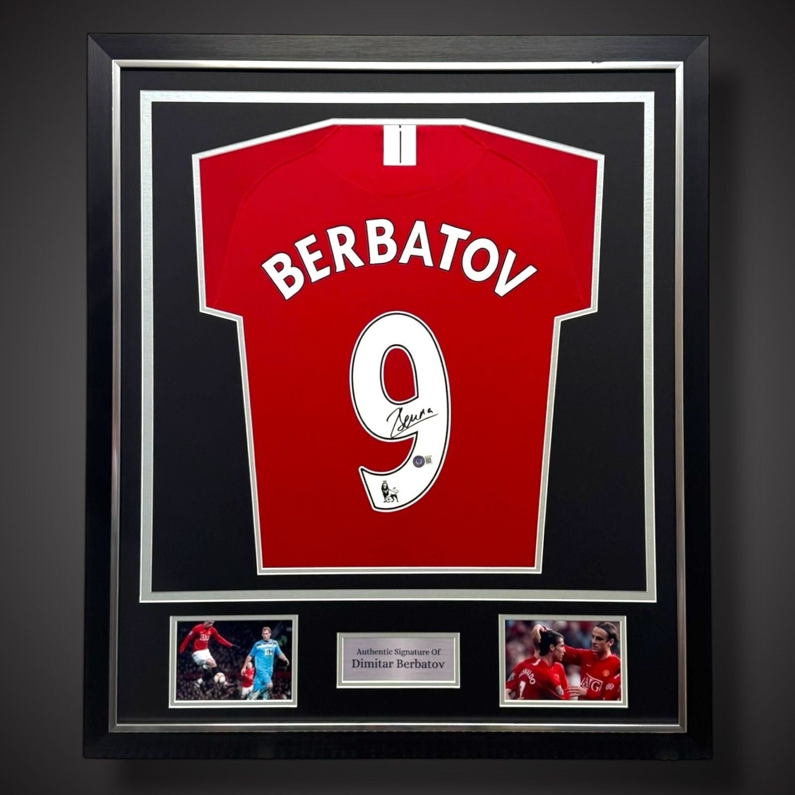 Dimitar Berbatov Hand Signed Deluxe Framed Manchester United Football Shirt £3300