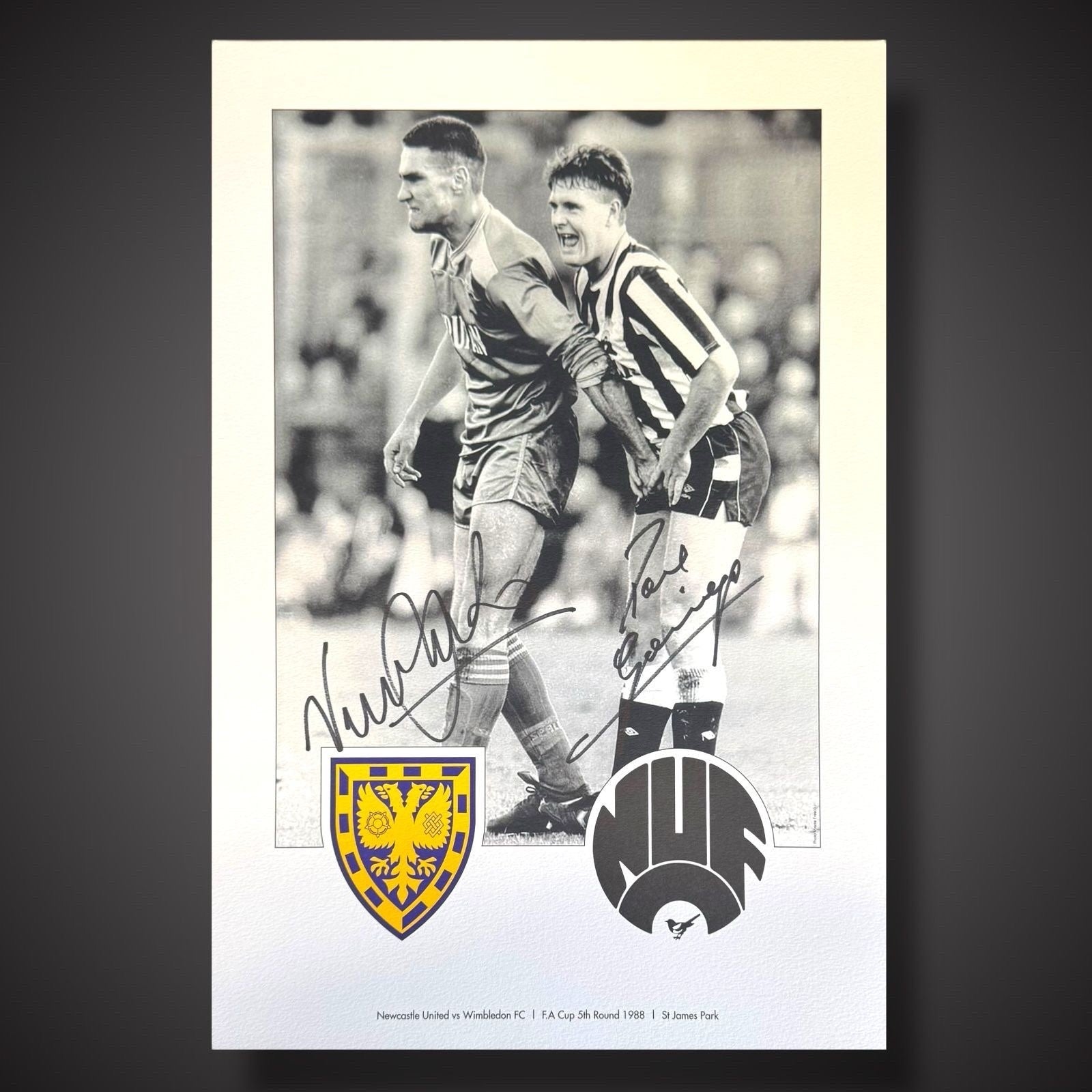 Paul Gascoinge & Vinnie JonesSigned Wembley Vs Newcastle Photo £39.99 8X100