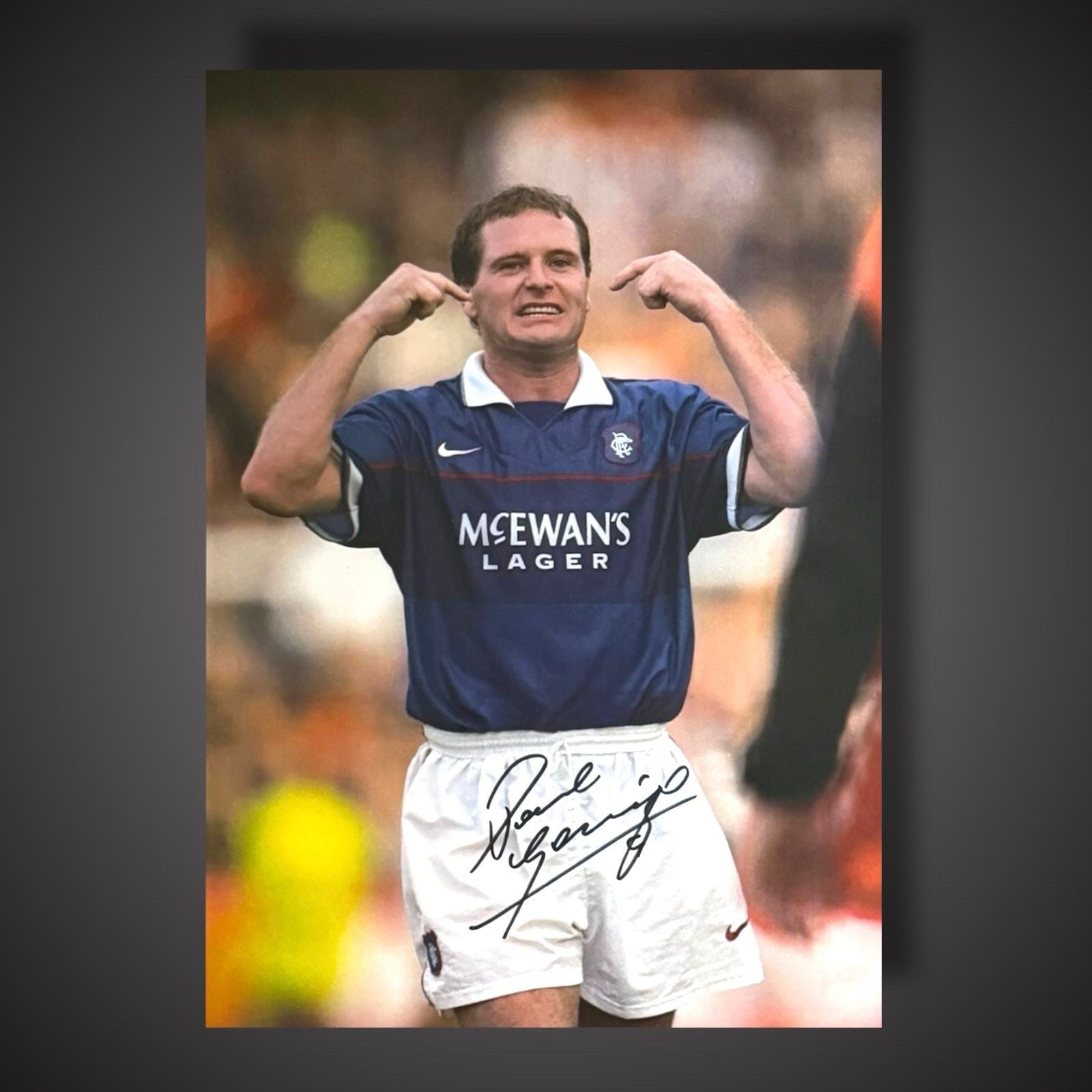 Rangers - Paul Gascoigne Hand Signed Football Photograph £29.990