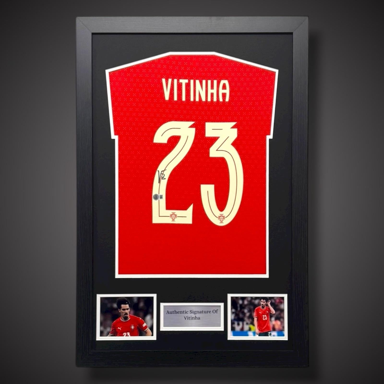 Vitinha Hand Signed And Framed Portugal Football Shirt £3490