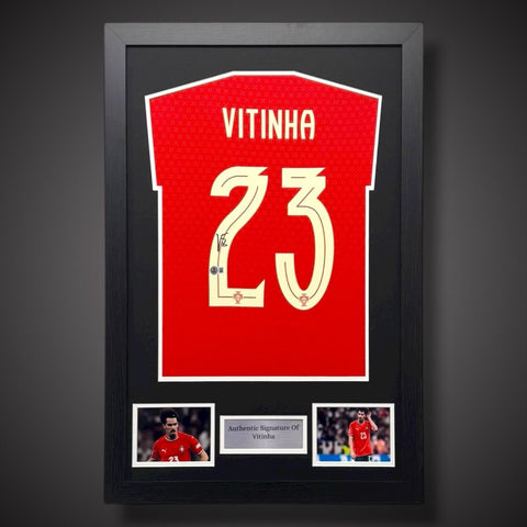 Vitinha Hand Signed And Framed Portugal Football Shirt £3490