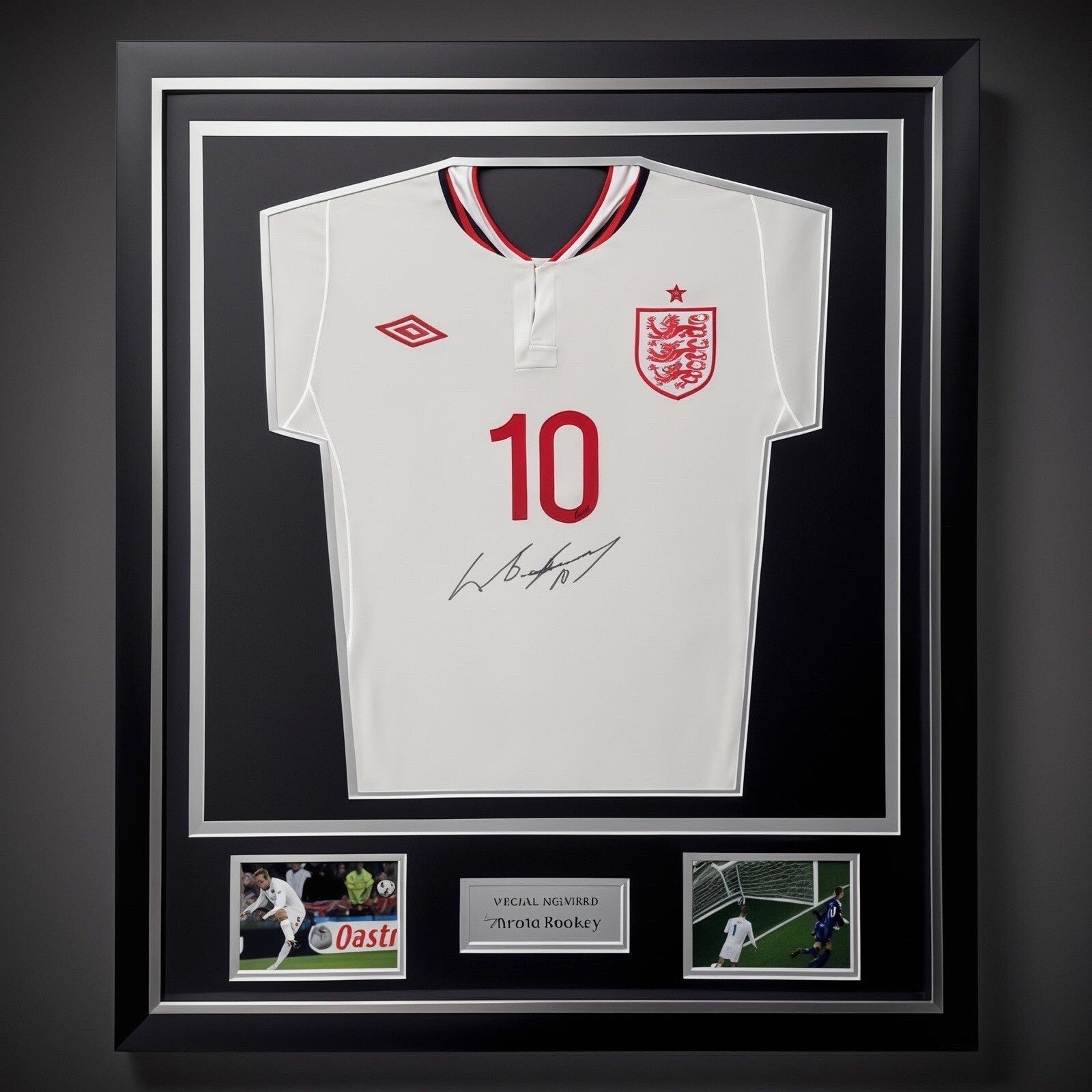 Wayne Rooney Hand Signed 2012/13 Deluxe Framed England Shirt With COA £2250