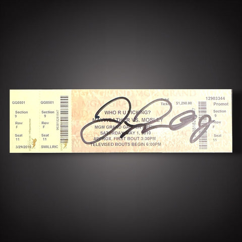 Floyd Money Mayweather Vs Mosley Fight Ticket Hand Signed £549 With COA0