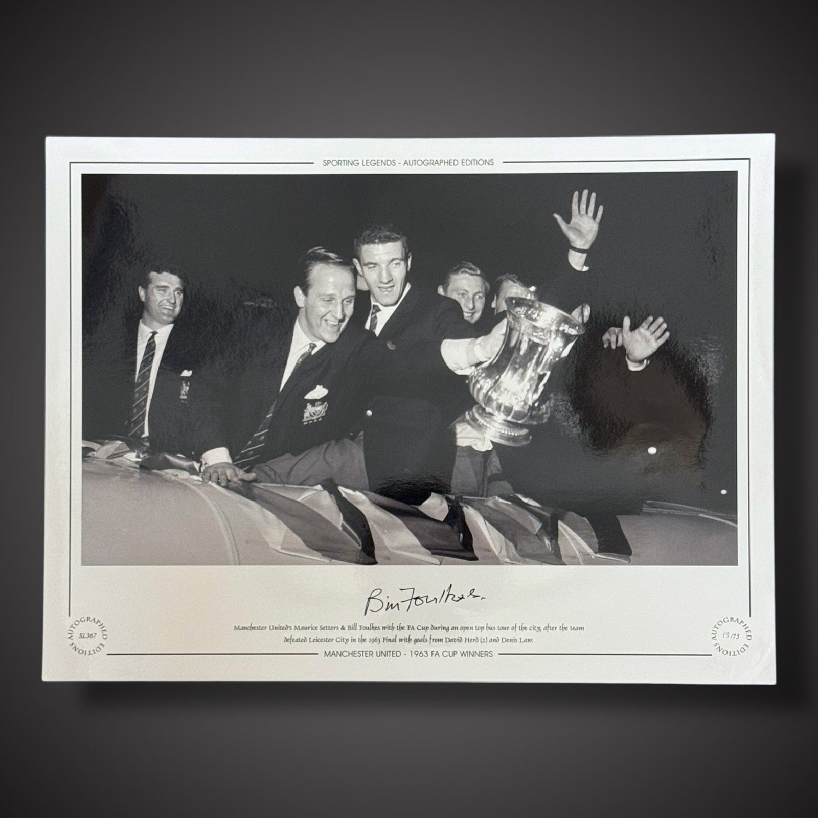 Framed Bill Foulkes - Manchester United Hand Signed Photo £44.991