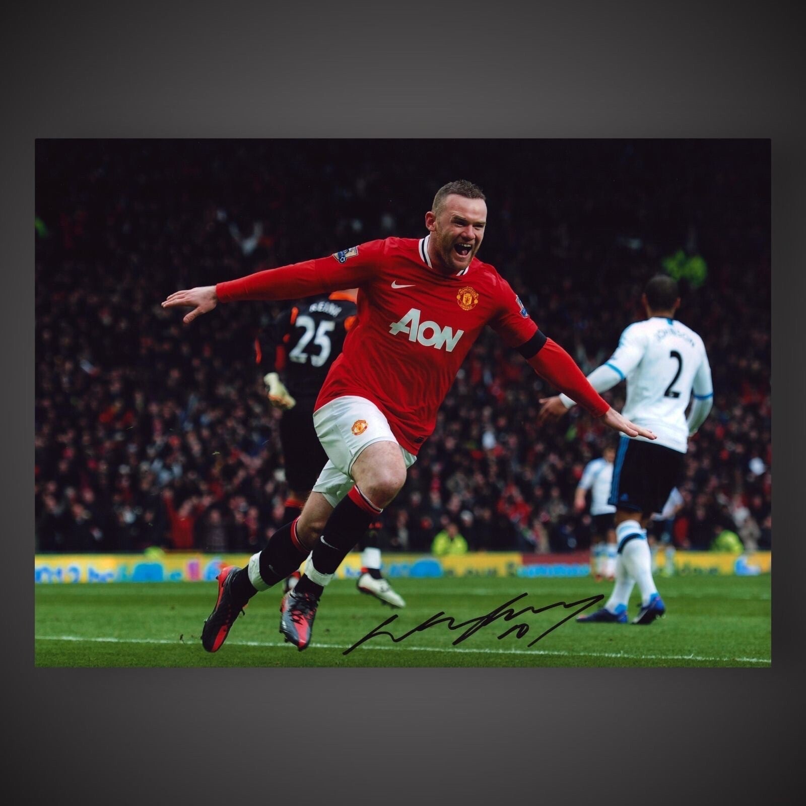 Framed Wayne Rooney Hand Signed Manchester United  Photograph With £69.99 16X201