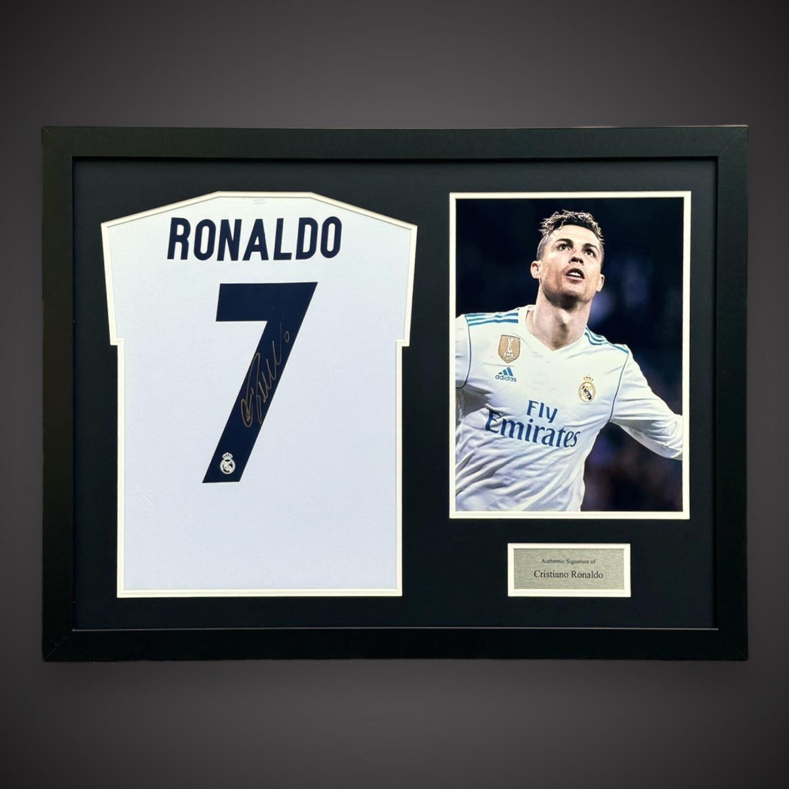 Cristiano Ronaldo Real Madrid  Signed & Framed Shirt & Photo £749 With COA0