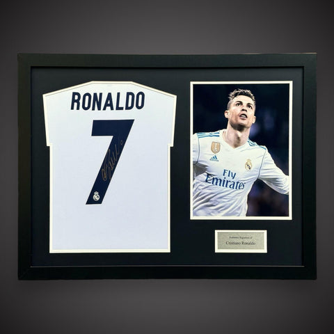 Cristiano Ronaldo Real Madrid  Signed & Framed Shirt & Photo £749 With COA0